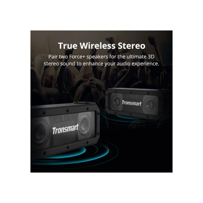 TRONSMART φορητό ηχείο Element Force+ 40W, Bluetooth/NFC, 6600mAh, μαύρο