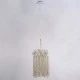 GloboStar® CONGO 36206 Boho Κρεμαστό Φωτιστικό Μακραμέ Μονόφωτο 1 x E27 IP20 Μπεζ Ύφασμα - Μ30 x Π30 x Υ50cm