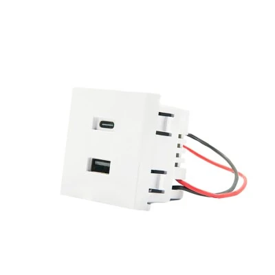 USB φορτιστής Shelly USB Charger Adapter (USB-C/USB-A) λευκός με 2 θύρες Type-A και Type-C για το Shelly Wall Display Stand