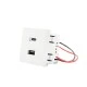 USB φορτιστής Shelly USB Charger Adapter (USB-C/USB-A) λευκός με 2 θύρες Type-A και Type-C για το Shelly Wall Display Stand