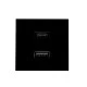 USB φορτιστής Shelly USB Charger Adapter (USB-C/USB-A) μαύρος με 2 θύρες Type-A και Type-C για το Shelly Wall Display Stand