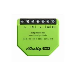 Ελεγκτής dimming Shelly Dimmer Gen3 WiFi για τηλεχειρισμό των φωτιστικών με Bluetooth & προστασία υπερφόρτωσης