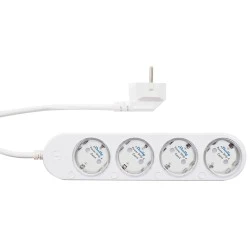 Πολύπριζο Shelly Power Strip 4 Gen4 λευκό με 4 ελεγχόμενες πρίζες που διαθέτουν μετρητές ισχύος 43x237x56 mm