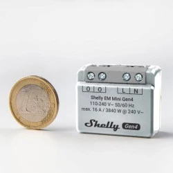 Shelly EM Mini Gen 4 έξυπνος μετρητής κατανάλωσης ρεύματος έως 16A με Wi-Fi, Zigbee & matter