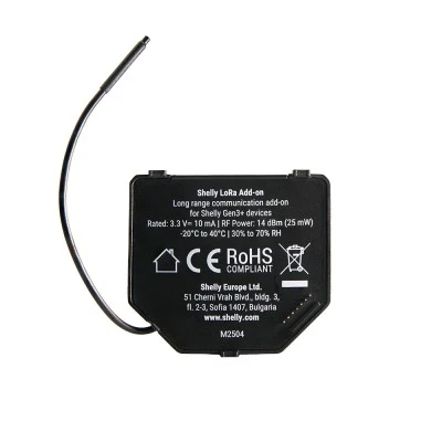 Module επέκτασης επικοινωνίας Shelly LoRa Add-On μεγάλης εμβέλειας έως 5 km για συσκευές Shelly Gen3 & Gen4 Module επέκτασης επικοινωνίας Shelly LoRa Add-On μεγάλης εμβέλειας έως 5 km για συσκευές Shelly Gen3 & Gen4