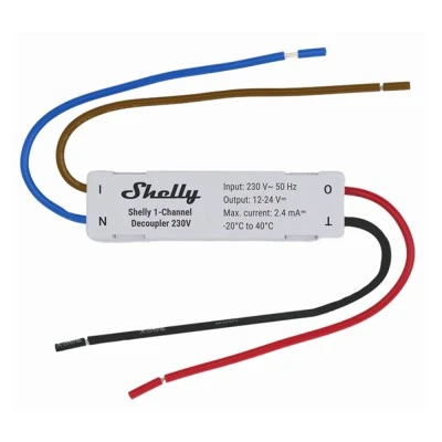 Αποζεύκτης Shelly 1-Channel Decoupler 230V 1 καναλιού 230V