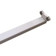Slim φωτιστικό κενό για 2 λάμπες LED TUBE 1.50m τύπου φθορίου με τροφοδοσία στο 1 άκρο