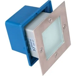 Χωνευτό φωτιστικό εξωτερικού χώρου LED 12Χ0.6W από inox αλουμίνιο χωνευτό θερμό λευκό φως Χωνευτό φωτιστικό εξωτερικού χώρου LED 12Χ0.6W από inox αλουμίνιο χωνευτό θερμό λευκό φως