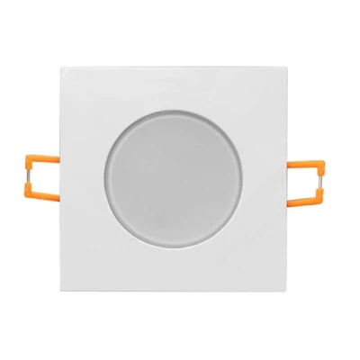 Led σποτ μπάνιου λευκό τετράγωνο χωνευτό ισχύος 5W 230V 4000k ενδιάμεσο φως 410lm στεγανό IP65