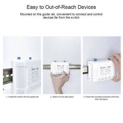 Διακόπτης SONOFF Smart 4CH PRO R3 40A RF control με ενσωματωμένο δέκτη ραδιοσυχνοτήτων 433,92MHz