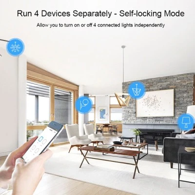 Διακόπτης SONOFF Smart 4CH PRO R3 40A RF control με ενσωματωμένο δέκτη ραδιοσυχνοτήτων 433,92MHz