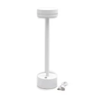 Πορτατίφ LED επαναφορτιζόμενο με USB-C 2W CCT dimmable με δυνατότητα ρύθμισης έντασης φωτός & θερμοκρασίας μεταλλικό λευκό