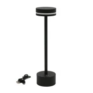 Πορτατίφ LED επαναφορτιζόμενο με USB-C 2W CCT dimmable με δυνατότητα ρύθμισης έντασης φωτός & θερμοκρασίας μεταλλικό μαύρο