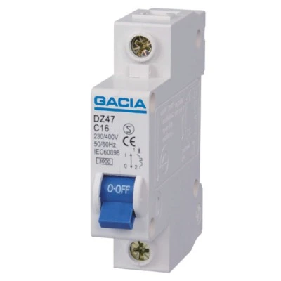 Ασφάλεια αυτόματη τετραπολική 3P+Ν 40A 4 module 10kA καμπύλης C GACIA Ασφάλεια αυτόματη τετραπολική 3P+Ν 40A 4 module 10kA καμπύλης C GACIA