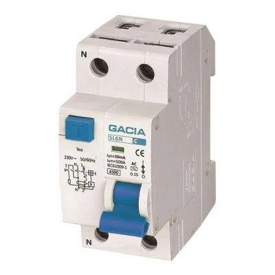 Ρελέ RCBO διπολικό 1P+N 20A 4,5Ka 30mA TYPE AC