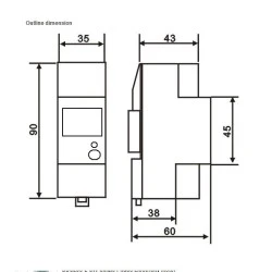 Ψηφιακός μετρητής ενέργειας HIKING DDS238-2 ZN/S μονοφασικός με επικοινωνια RS485 & RESET