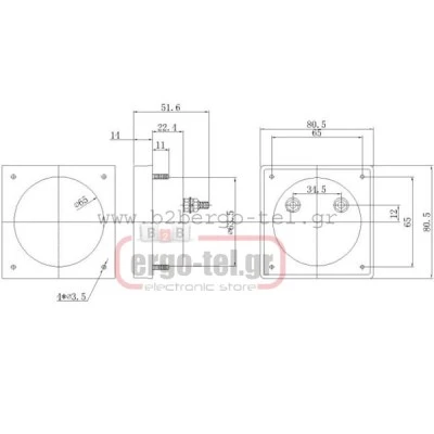 Αναλογικό βολτόμετρο TV8050 πόρτας-πινάκων AC από 0 έως 500V 80x80mm Αναλογικό βολτόμετρο TV8050 πόρτας-πινάκων AC από 0 έως 500V 80x80mm