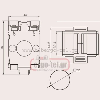 Μετασχηματιστής εντάσεως μπάρας Φ22 DM-20 720V 200Α/5Α 1,5VA 76X44X30 DIXSEN Μετασχηματιστής εντάσεως μπάρας Φ22 DM-20 720V 200Α/5Α 1,5VA 76X44X30 DIXSEN