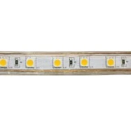 Λωρίδα LED 5m αδιάβροχη IP65 14.4W/m 6000k ψυχρό λευκό φως 220VAC λευκή 60LED5050/m