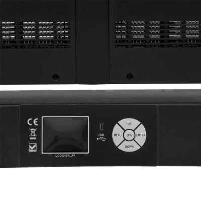 GloboStar® 51168 SPHINX Επαγγελματική Κινούμενη Μπάρα Φωτισμού DIGITAL MATRIX PIXEL LED 480W AC 220V-240V 4IN1 BEAM - WASH - SPOT - ZOOM 5° - 35° OSRAM LED DMX512 Display on Body RGBW - Μαύρο - L102 x W10 x H16.5cm