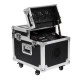 GloboStar® 51170 MERMAID Επαγγελματική Επιδαπέδια Μηχανή Double Haze Machine - Διπλού Εφέ Ομίχλης-Νέφωσης 600W AC 220V-240V DMX512 Display on Body & Ασύρματο Χειριστήριο σε Flight Case - Μαύρο - L49.5 x W38 x H45cm