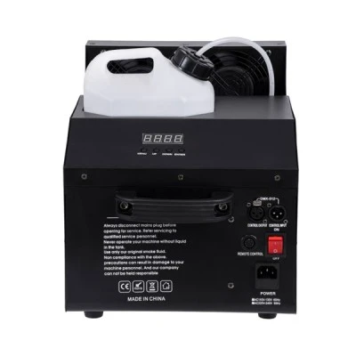 GloboStar® 51173 GRIFFIN Επαγγελματική Επιδαπέδια Μηχανή Haze Machine - Εφέ Ομίχλης-Νέφωσης 3000W AC 220V-240V DMX512 Display on Body & Ασύρματο Χειριστήριο - Μαύρο - L66 x W28.5 x H36cm