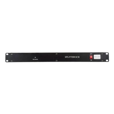 GloboStar® SPLITTER 51178 Διακλαδωτής & Ενισχυτής Σήματος DMX 8 Καναλιών - Rack Mount - AC 220-240V IP20 - Μ48 x Π17 x Υ4.5cm - 2 Χρόνια Εγγύηση