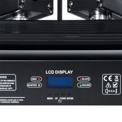 GloboStar® AMNESIA 51179 Επαγγελματική Κινούμενη Ρομποτική Μπάρα Super LASER BEAM Light 150W - 6 x 1W Laser - 300mW RED/638nm - 100mW GREEN/531nm - 600mW BLUE/442nm - AC 220V-240V IP20 3in1 RGB DMX512 - Μ86 x Π23 x Υ9cm - 2 Χρόνια Εγγύηση