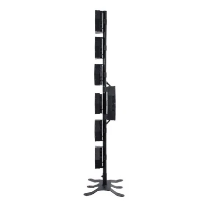 GloboStar® 51194 LINE COLUMN HEXA Επαγγελματικό Φωτιστικό Ειδικών Εφέ DIGITAL MATRIX PIXEL & Blinder - 6 x 100W LED COB Chips Ultra Gold Warm White 2200K & 144 x 0.5W LED SMD5050 Chips RGB - AC 220V-240V DMX512 Display on Body - Μαύρο - Μ40 x Π32 
