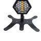GloboStar® 51194 LINE COLUMN HEXA Επαγγελματικό Φωτιστικό Ειδικών Εφέ DIGITAL MATRIX PIXEL & Blinder - 6 x 100W LED COB Chips Ultra Gold Warm White 2200K & 144 x 0.5W LED SMD5050 Chips RGB - AC 220V-240V DMX512 Display on Body - Μαύρο - Μ40 x Π32 