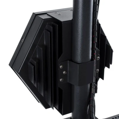 GloboStar® 51194 LINE COLUMN HEXA Επαγγελματικό Φωτιστικό Ειδικών Εφέ DIGITAL MATRIX PIXEL & Blinder - 6 x 100W LED COB Chips Ultra Gold Warm White 2200K & 144 x 0.5W LED SMD5050 Chips RGB - AC 220V-240V DMX512 Display on Body - Μαύρο - Μ40 x Π32 