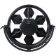 GloboStar® 51195 HALO HEXA Επαγγελματικό Φωτιστικό Ειδικών Εφέ DIGITAL MATRIX PIXEL & Blinder - 7 x 50W LED COB Chips Ultra Gold Warm White 2200K & 168 x 0.5W LED SMD5050 Chips RGB - AC 220V-240V DMX512 Display on Body - Μαύρο - Μ50 x Π10.5 x Υ47c