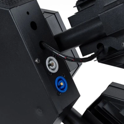 GloboStar® 51195 HALO HEXA Επαγγελματικό Φωτιστικό Ειδικών Εφέ DIGITAL MATRIX PIXEL & Blinder - 7 x 50W LED COB Chips Ultra Gold Warm White 2200K & 168 x 0.5W LED SMD5050 Chips RGB - AC 220V-240V DMX512 Display on Body - Μαύρο - Μ50 x Π10.5 x Υ47c