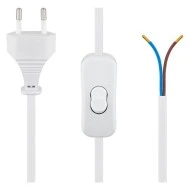 Καλώδιο τροφοδοσίας GOOBAY 51349 2x0.75mm² με διακόπτη λευκό μήκους 1.5m