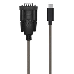 Καλώδιο CABLETIME USB-C σε RS232 C160 28AWG διάφανες-μαύρο 1m