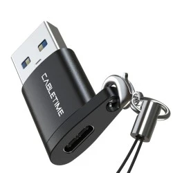 Αντάπτορας CABLETIME USB 3.0 σε USB Type-C AMCF 2.1A μαύρο 0.1m
