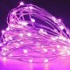 100 mini led χριστουγεννιάτικα λαμπάκια ροζ με μετασχηματιστή & καλώδιο ασημί χαλκός ΙΡ44
