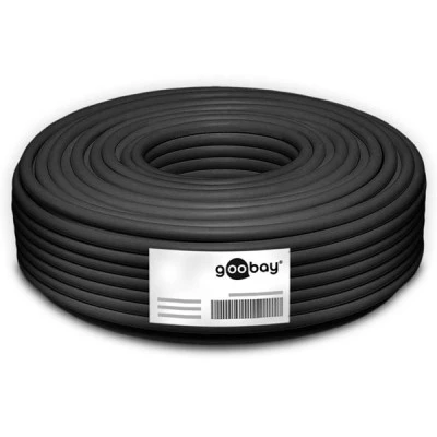Καλώδιο GOOBAY S/FTP CAT 7 53867 copper AWG 23/1 50m μαύρο