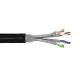 Καλώδιο GOOBAY S/FTP CAT 7 53867 copper AWG 23/1 50m μαύρο