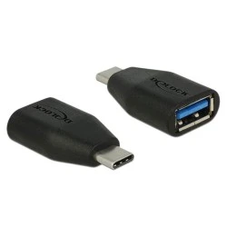 Αντάπτορας DELOCK USB 3.1 Type-C σε USB female SuperSpeed σε μαύρο χρώμα