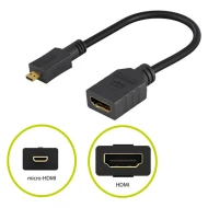 Καλώδιο GOOBAY 58683 HDMI micro σε HDMI 4K 0.15m