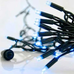 100 Χριστουγεννιάτικα led λαμπάκια μπλε με πράσινο καλώδιο 11.6m IP65 και δυνατότητα επέκτασης