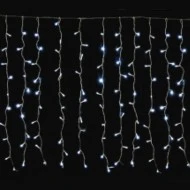 240 χριστουγεννιάτικα led λαμπάκια κουρτίνα ψυχρό φως 200cm x 100cm IP44 διάφανο καλώδιο