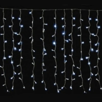240 χριστουγεννιάτικα led λαμπάκια κουρτίνα ψυχρό φως 200cm x 100cm IP44 διάφανο καλώδιο 240 χριστουγεννιάτικα led λαμπάκια κουρτίνα ψυχρό φως 200cm x 100cm IP44 διάφανο καλώδιο