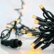 100 Flash led χριστουγεννιάτικα λαμπάκια σειράς θερμό φως με πράσινο καλώδιο IP65 επεκτεινόμενα