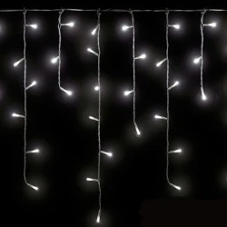 144 χριστουγεννιάτικα led λαμπάκια βροχή ψυχρό φως με πρόγραμμα 300cm x 60cm IP44