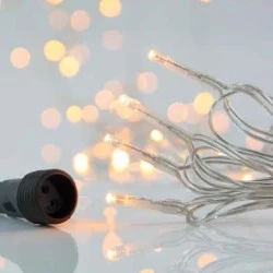 100 χριστουγεννιάτικα led λαμπάκια θερμό φως επεκτεινόμενα 815cm με στεγανότητα IP44
