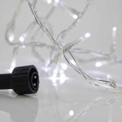 100 χριστουγεννιάτικα led λαμπάκια ψυχρό φως επεκτεινόμενα 815cm με διάφανο καλώδιο και IP44 100 χριστουγεννιάτικα led λαμπάκια ψυχρό φως επεκτεινόμενα 815cm με διάφανο καλώδιο και IP44