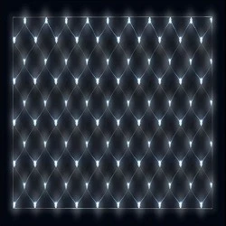 240 χριστουγεννιάτικα led λαμπάκια δίχτυ ψυχρό φως 200cm x 150cm IP44 πράσινο καλώδιο