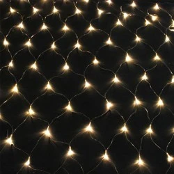 240 χριστουγεννιάτικα led λαμπάκια δίχτυ θερμό φως με 24 λευκά Flash 200cm x 150cm IP44